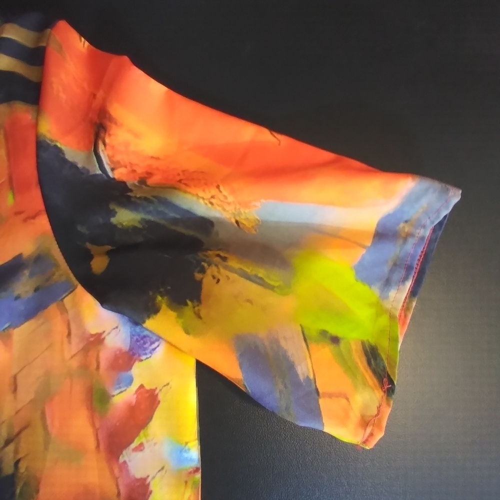 Vintage Vibrant Multicolor Dress Size XXL Boho Artsy Loungewear Beachy Hippie - Picture 6 of 7
